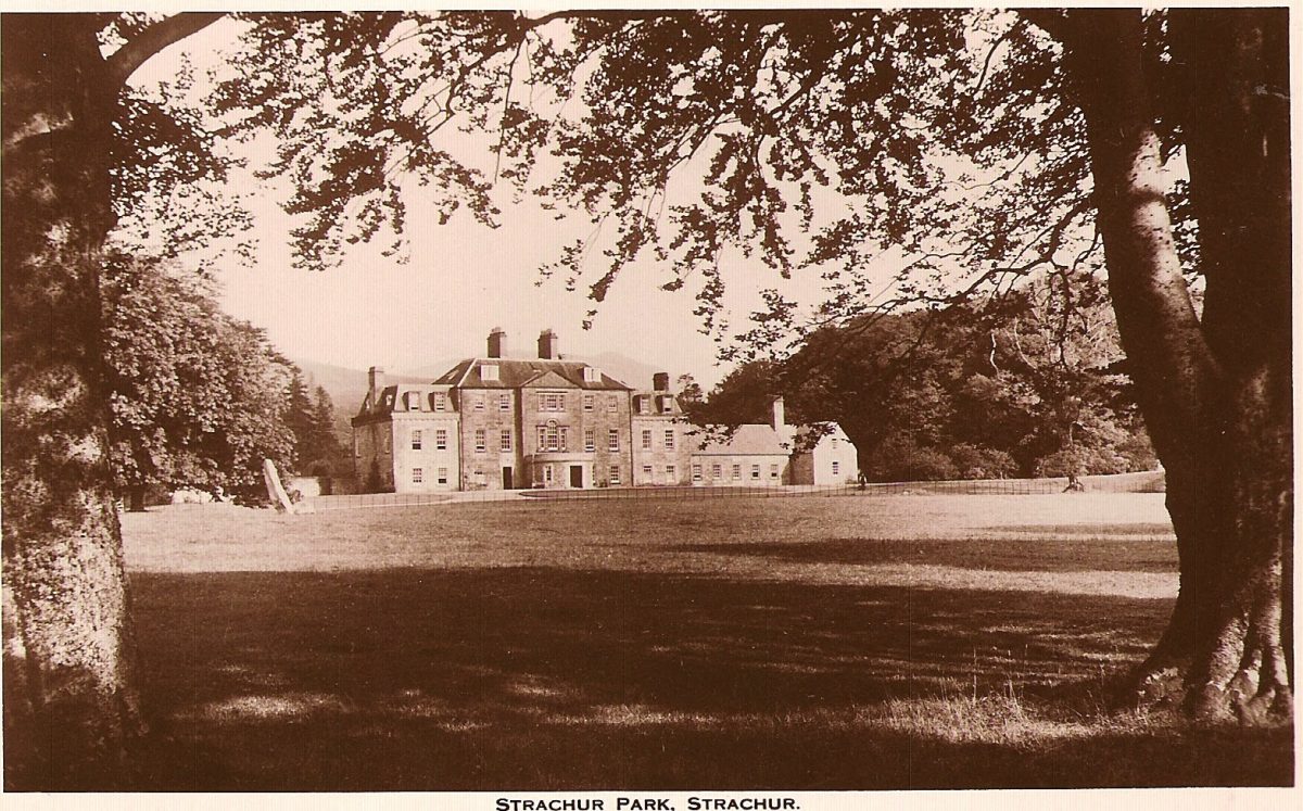 Strachur House with Standing Stone