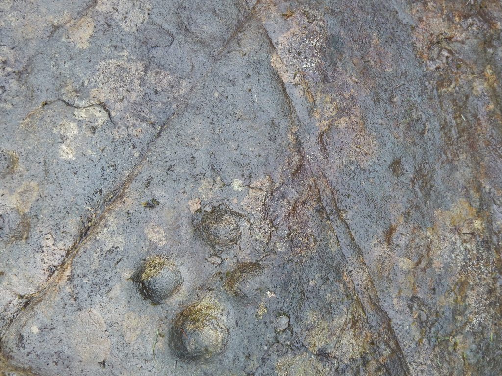 Prehistoric markings on rocks