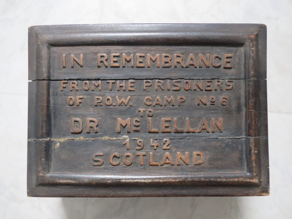 Photo of Box presented to the Strachur Doctor for the POW camp